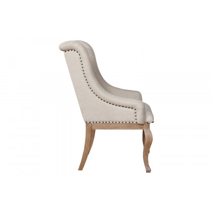 Coaster Brockway Cove Tufted Arm Chairs (Set Of 2) - Cream/Barley Brown