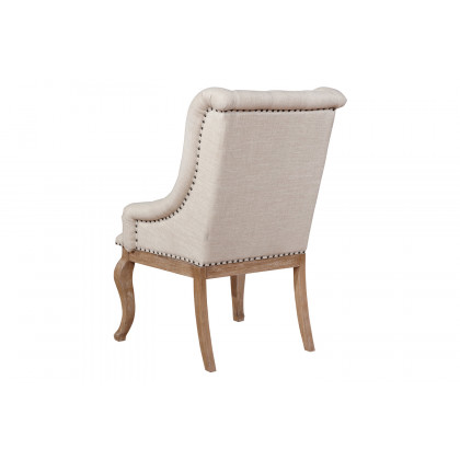 Coaster Brockway Cove Tufted Arm Chairs (Set Of 2) - Cream/Barley Brown
