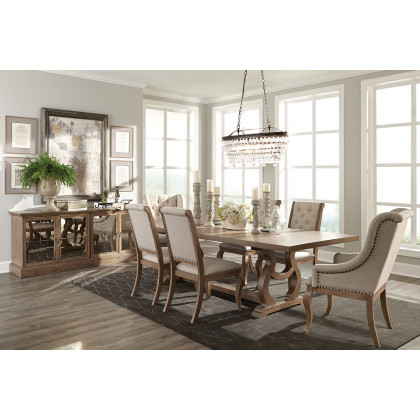 Coaster Brockway Cove Tufted Arm Chairs (Set Of 2) - Cream/Barley Brown