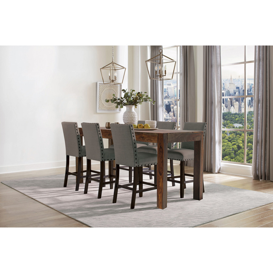 Coaster - Keats Rectangular Counter Height Table in Warm Chestnut