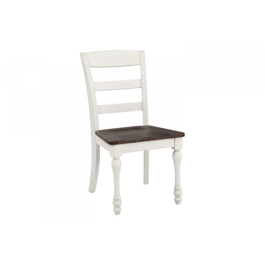 Coaster - Madelyn Ladder Back Side Chairs (Set Of 2) in Dark Cocoa/Coastal White