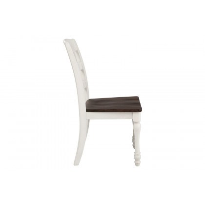Coaster - Madelyn Ladder Back Side Chairs (Set Of 2) in Dark Cocoa/Coastal White