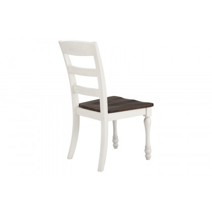 Coaster - Madelyn Ladder Back Side Chairs (Set Of 2) in Dark Cocoa/Coastal White