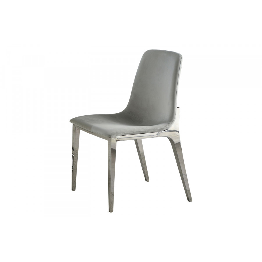 Coaster - Irene Upholstered Side Chairs (Set Of 4) in Light Gray/Chrome