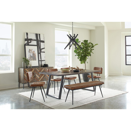 Coaster - Misty Padded Side Chairs (Set Of 2) in Camel/Black