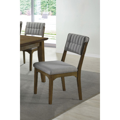 Coaster - Rayleene Tufted Bach Side Chairs (Set Of 2) in Gray/Medium Brown