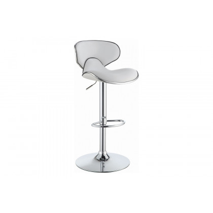Coaster Upholstered Adjustable Height Bar Stools (Set Of 2) - White/Chrome