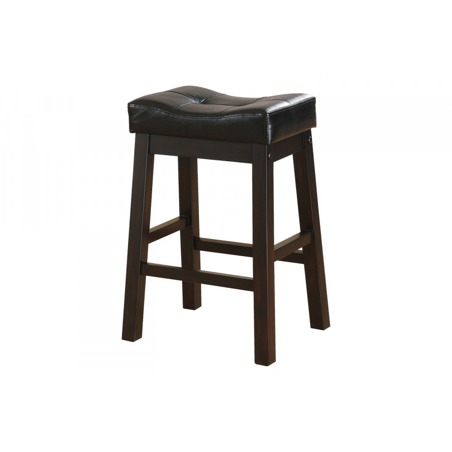 Coaster - Upholstered Counter Height Stools (Set Of 2) in Black/Cappuccino