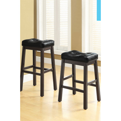 Coaster - Upholstered Counter Height Stools (Set Of 2) in Black/Cappuccino