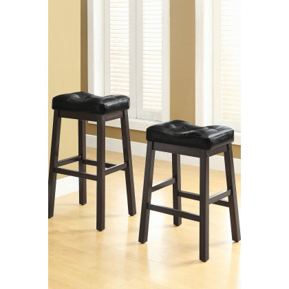 Coaster - Upholstered Bar Stools (Set Of 2) in Black