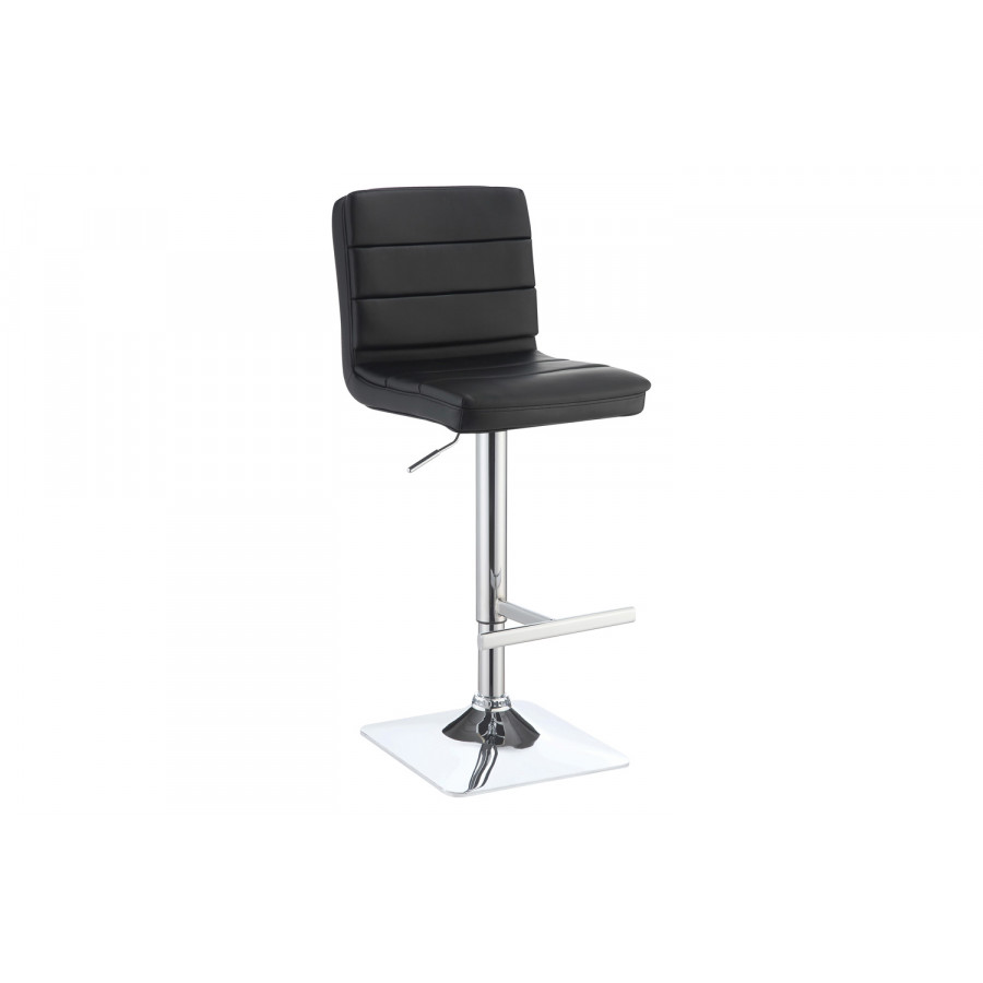 Coaster Upholstered Adjustable Bar Stools 120695 (Set Of 2) - Black/Chrome