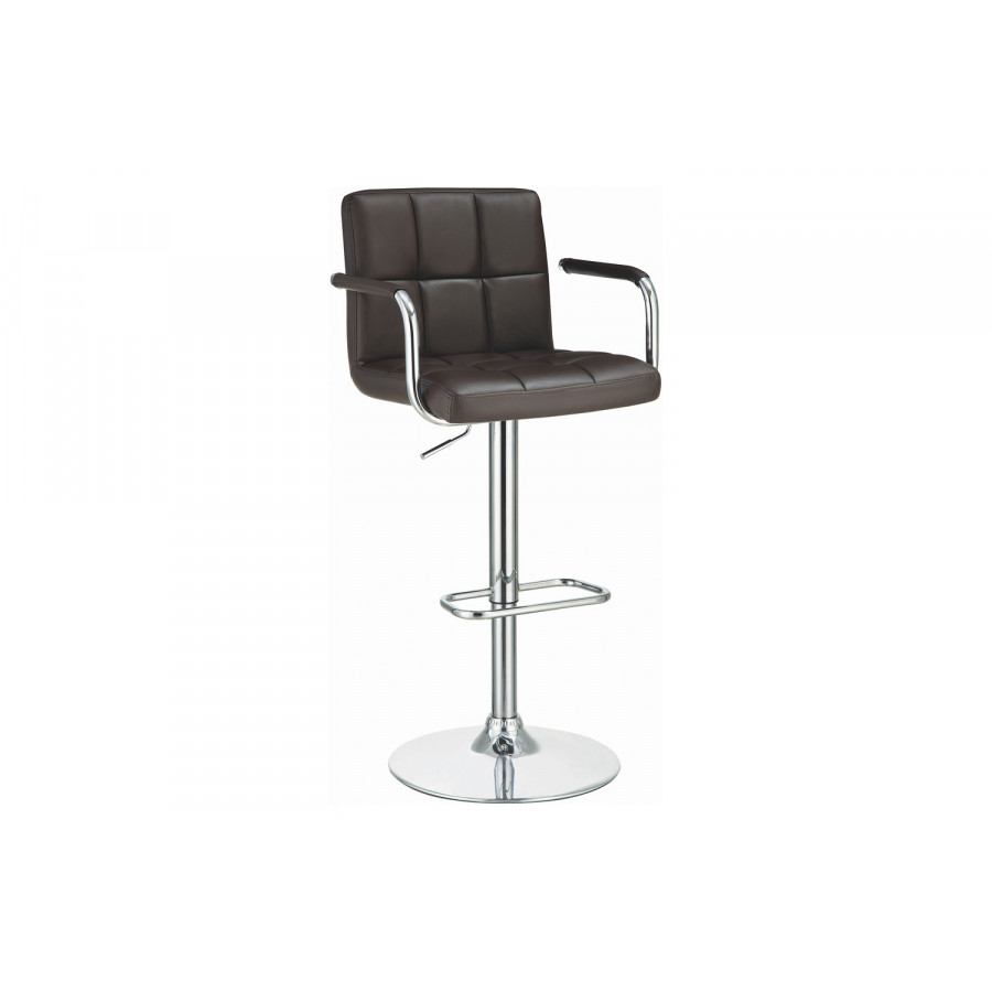 Coaster Adjustable Height Bar Stool - Brown/Chrome