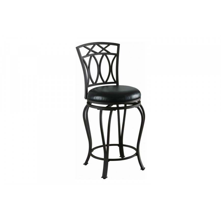 Coaster - Upholstered Swivel Counter Height Stool in Black