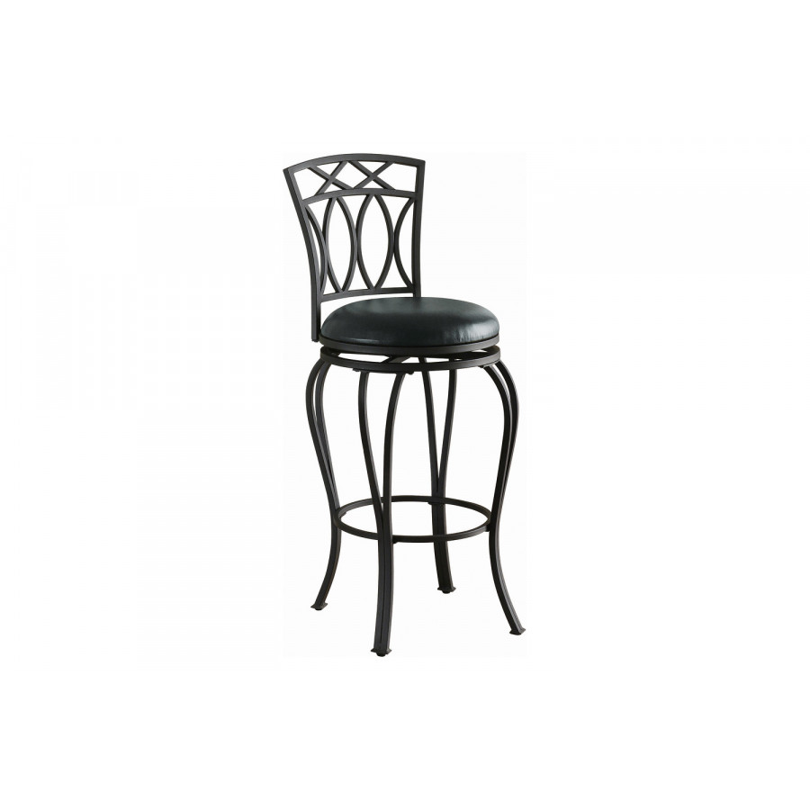 Coaster - Upholstered Swivel Bar Stool in Black