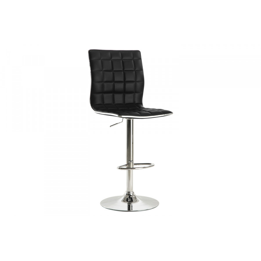 Coaster Upholstered Adjustable Bar Stools 122087 (Set Of 2) - Black/Chrome