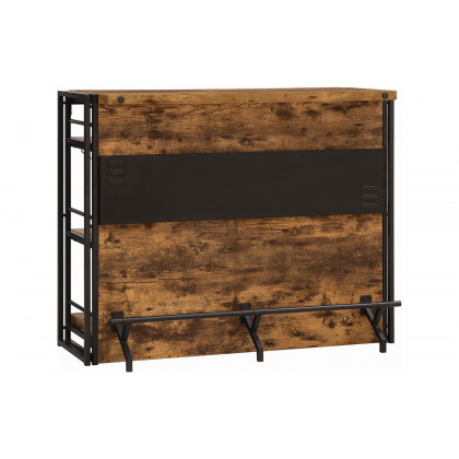 Coaster - Bar Unit With Stemware Rack in Antique Nutmeg
