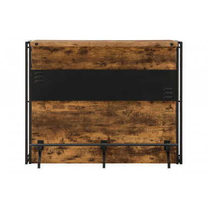Coaster - Bar Unit With Stemware Rack in Antique Nutmeg