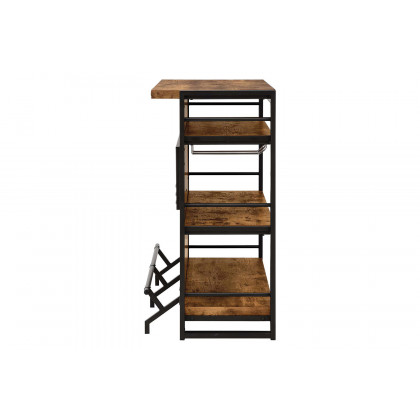 Coaster - Bar Unit With Stemware Rack in Antique Nutmeg
