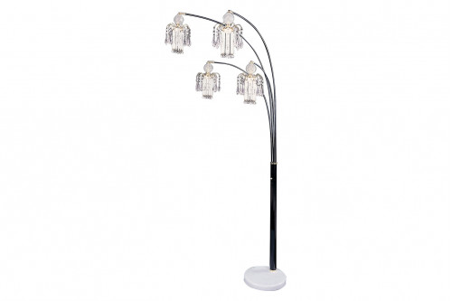 Coaster™ Floor Lamp With 4 Staggered Shades - Black