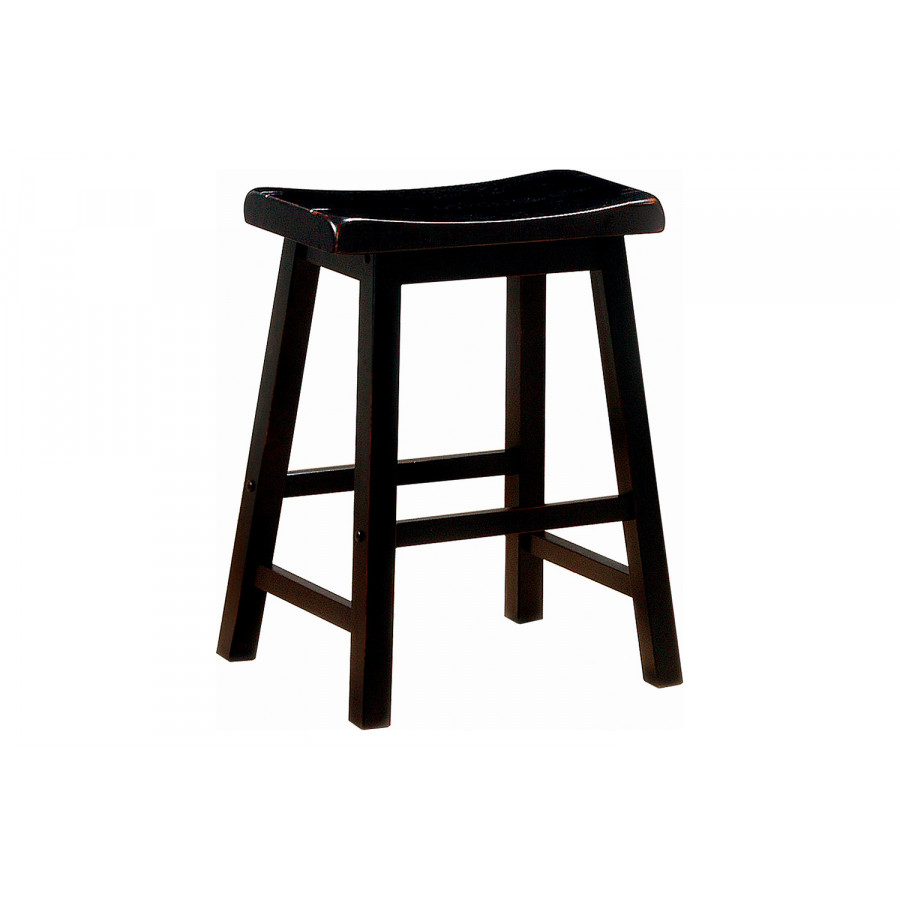 Coaster Wooden Counter Height Stools (Set Of 2) - Black