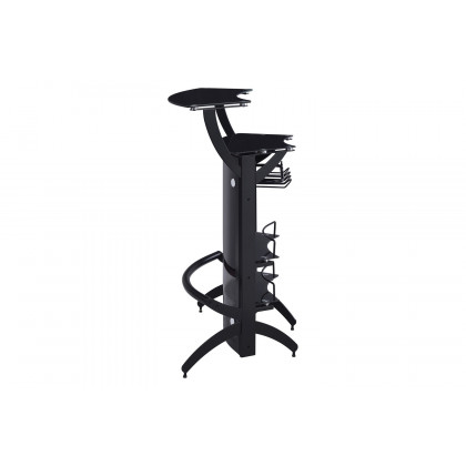Coaster - 3-Bottle Wine Rack Bar Unit in Smoked/Black