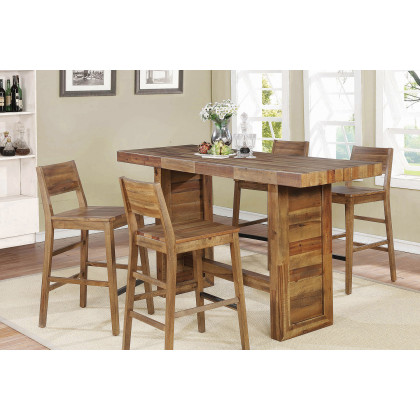 Coaster - Rectangular Bar Table in Varied Natural