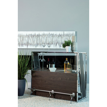 Coaster - 2-Shelf Bar Unit With Footrest in Dark Oak