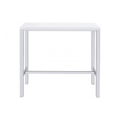 Coaster - 5-Piece Bar Set in White High Gloss/Chrome