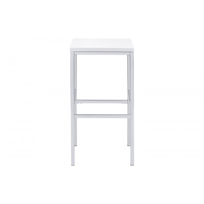 Coaster - 5-Piece Bar Set in White High Gloss/Chrome
