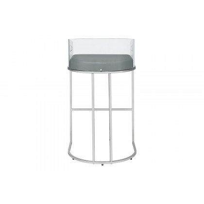 Coaster - Acrylic Back Bar Stools (Set Of 2) in Gray/Chrome