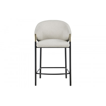 Coaster - Sloped Arm Counter Height Stools (Set Of 2) in Beige/Glossy Black