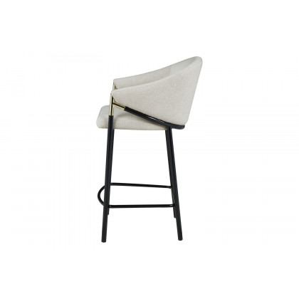 Coaster - Sloped Arm Counter Height Stools (Set Of 2) in Beige/Glossy Black