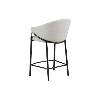 Coaster - Sloped Arm Counter Height Stools (Set Of 2) in Beige/Glossy Black