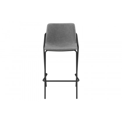 Coaster - Solid Back Upholstered Bar Stools (Set Of 2) in Gray/Black