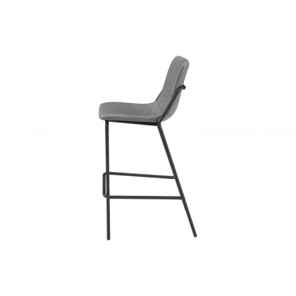 Coaster - Solid Back Upholstered Bar Stools (Set Of 2) in Gray/Black
