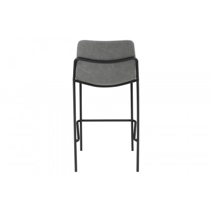 Coaster - Solid Back Upholstered Bar Stools (Set Of 2) in Gray/Black