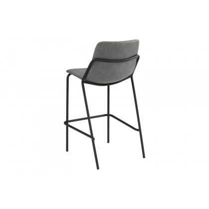 Coaster - Solid Back Upholstered Bar Stools (Set Of 2) in Gray/Black
