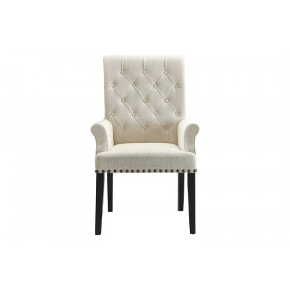 Coaster - Tufted Back Upholstered Arm Chair in Beige