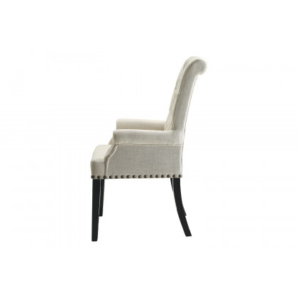Coaster - Tufted Back Upholstered Arm Chair in Beige