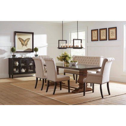 Coaster - Tufted Back Upholstered Arm Chair in Beige