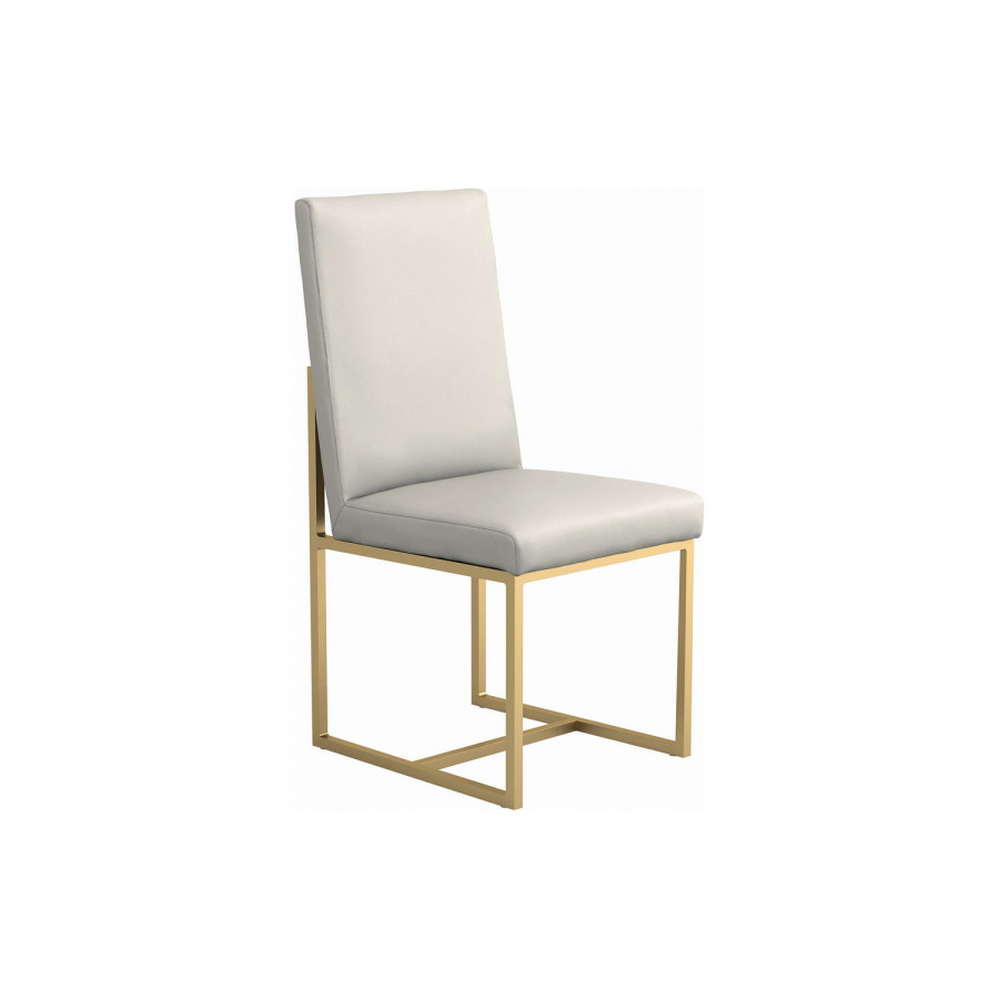 Coaster - Conway Upholstered Dining Chairs (Set Of 2) in Gray/Aged Gold