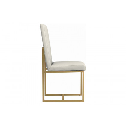 Coaster - Conway Upholstered Dining Chairs (Set Of 2) in Gray/Aged Gold