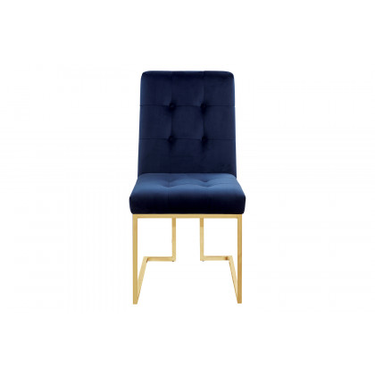 Coaster - Tufted Back Side Chairs (Set Of 2) in Ink Blue