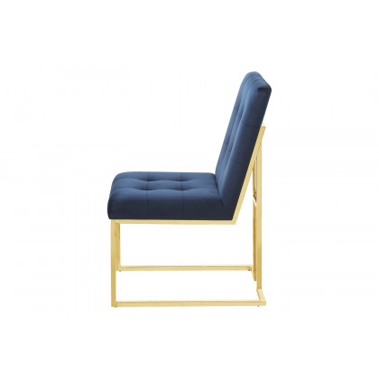 Coaster - Tufted Back Side Chairs (Set Of 2) in Ink Blue