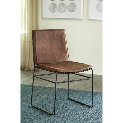 Coaster - Sherman Upholstered Side Chairs (Set Of 2) in Antique Brown/Matte Black