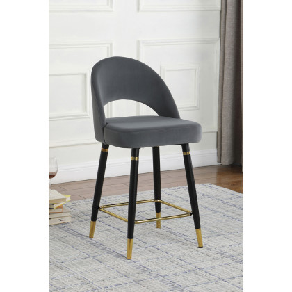 Coaster Lindsey Arched Back Upholstered Counter Height Stools (Set Of 2) - Gray