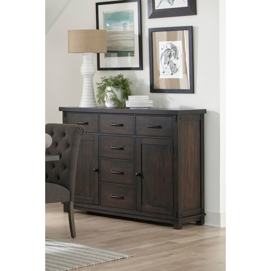 Coaster - Calandra 2-Door Rectangle Server in Vintage Java