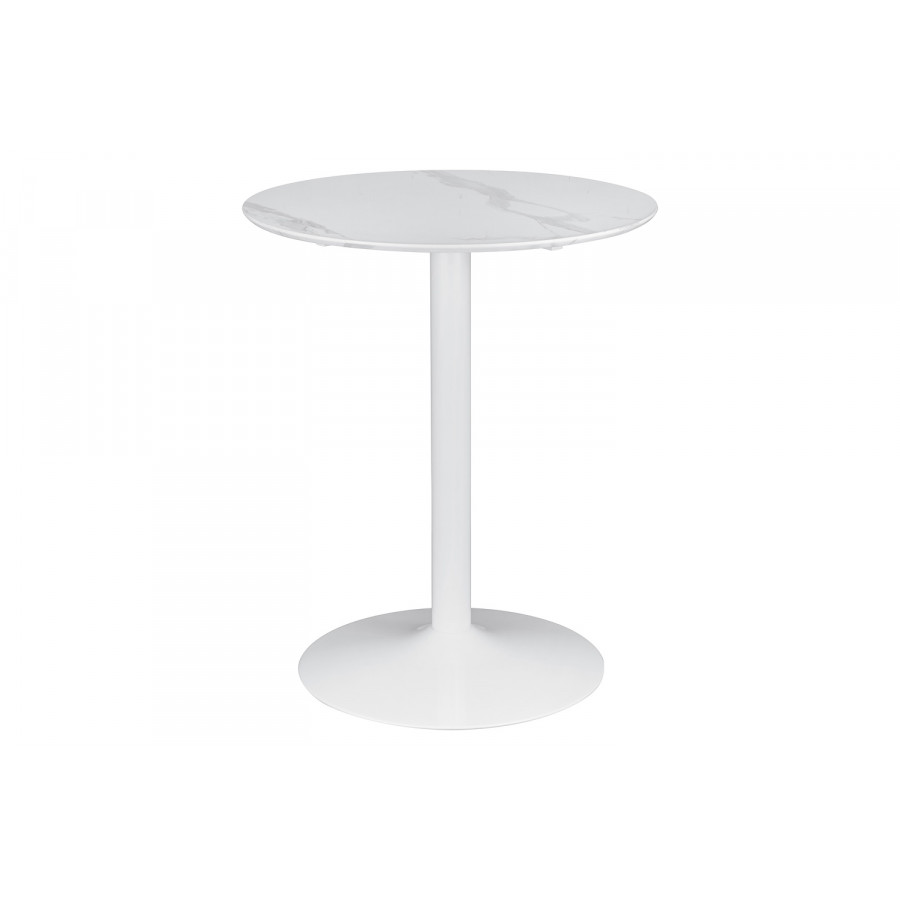 Coaster - Arkell Round Pedestal Counter Height Table in White