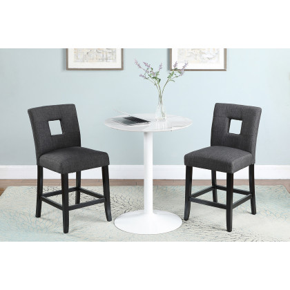 Coaster - Arkell Round Pedestal Counter Height Table in White