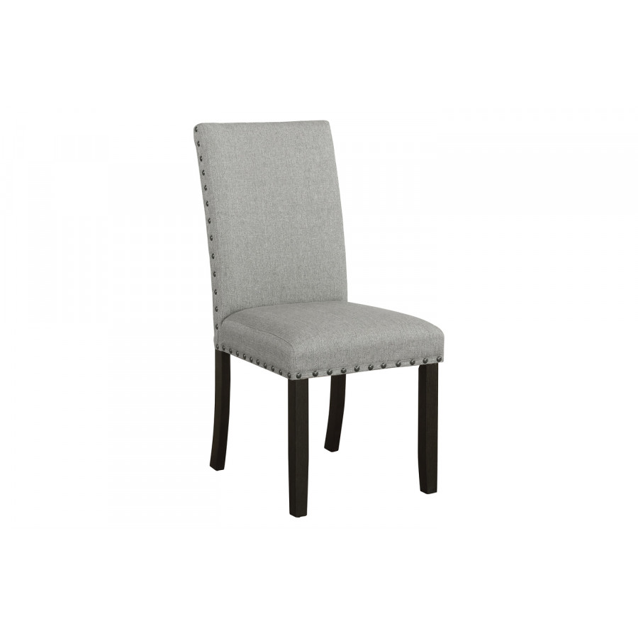 Coaster - Solid Back Upholstered Side Chairs (Set Of 2) in Gray/Antique Noir